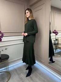 Nuss Triko 25Y703 Haki Triko İkili Takım