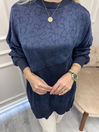 Nuss Triko 26K3003 Lacivert Önü Detaylı Tunik