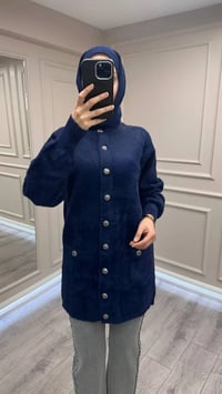 Nuss Triko 26K7008 Lacivert Angora Hırka