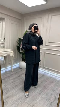 Nuss Triko 26Y1055 Siyah İkili Takım