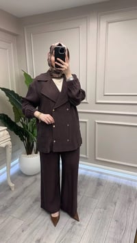 Nuss Triko 26Y1091 Kahve Ceketli Takım