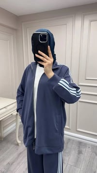 Nuss Triko 26Y1092 Lacivert Şerit Detaylı Takım