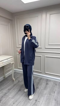 Nuss Triko 26Y1092 Lacivert Şerit Detaylı Takım