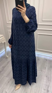 Nuss Triko 26Y2026 Lacivert Önü Düğme Detaylı Elbise