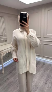 Nuss Triko 26Y3001 Krem Gömlek