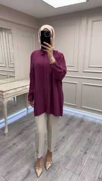 Nuss Triko 26Y3001 Mürdüm Gömlek
