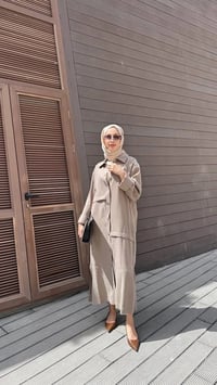 Nuss Triko 26Y6036 Bej Önü Çıtçıtlı Kap