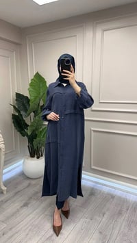 Nuss Triko 26Y6036 İndigo Önü Çıtçıtlı Kap