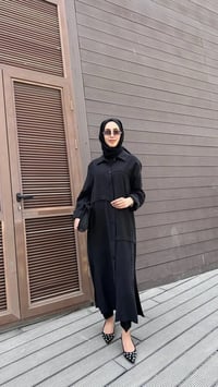 Nuss Triko 26Y6036 Siyah Önü Çıtçıtlı Kap