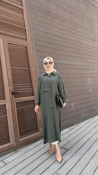 Nuss Triko 26Y6036 Zümrüt Önü Çıtçıtlı Kap