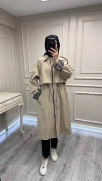 Nuss Triko 26Y6046 Bej Bilek Detaylı Kap