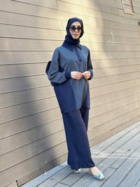 Nuss Triko 27K1040 Lacivert Çizgi Detaylı Takım