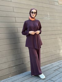 Nuss Triko 27K1044 Mürdüm Bel Detaylı Takım