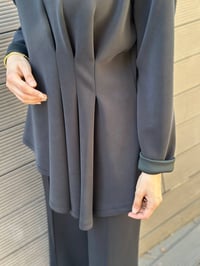 Nuss Triko 27K1044 Siyah Bel Detaylı Takım