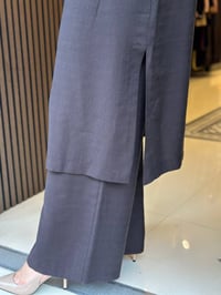 Nuss Triko 27K1096 Kahve Uzun Tunik Takım