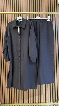 Nuss Triko 27K1096 Kahve Uzun Tunik Takım