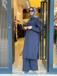 Nuss Triko 27K1096 Lacivert Uzun Tunik Takım