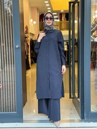 Nuss Triko 27K1096 Lacivert Uzun Tunik Takım