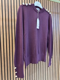 Nuss Triko 27K203 Bordo Düğme Detaylı Kazak