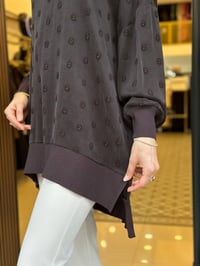 Nuss Triko 27K3043 Kahve Detaylı Tunik