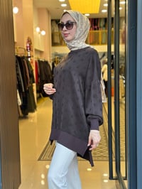 Nuss Triko 27K3043 Kahve Detaylı Tunik