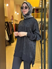 Nuss Triko 27K3043 Siyah Detaylı Tunik