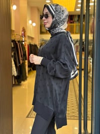 Nuss Triko 27K3043 Siyah Detaylı Tunik