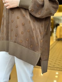 Nuss Triko 27K3043 Taba Detaylı Tunik