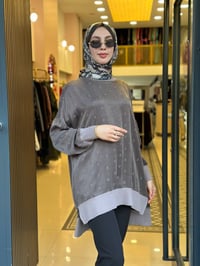 Nuss Triko 27K3043 Vizon Detaylı Tunik