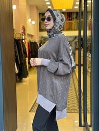 Nuss Triko 27K3043 Vizon Detaylı Tunik