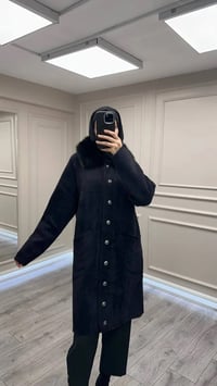 Nuss Triko NS-26K7011 Siyah Angora Kaban