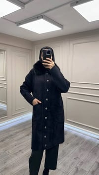 Nuss Triko NS-26K7011 Siyah Angora Kaban