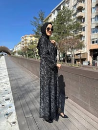Qeffa Q149 Siyah Dantel Ferace