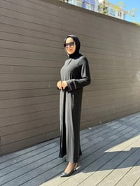 Qeffa Q161 Siyah Arkası Ve Kolu Taşlı Ferace