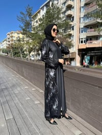 Qeffa Q173 Siyah Lazerli Ferace