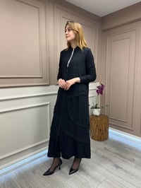 RedShow 25095 Siyah Şifon Kumaş Detaylı Ferace