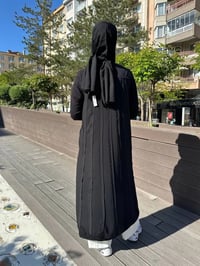 RedShow 25165 Siyah Şerit Detaylı Ferace