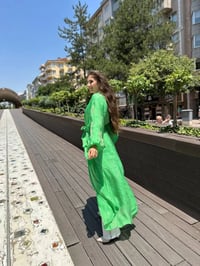 Senna 4009S23 Yeşil Noodira Abaya