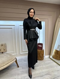 Senna SD241041030098 Siyah Sel Abiye