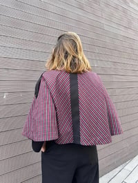 Trenç 3718 Siyah Ekose Desen Bolero