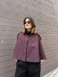 Trenç 3718 Siyah Ekose Desen Bolero