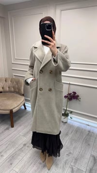 Trenç 5736 Camel Şal Yaka Kaşe Kaban