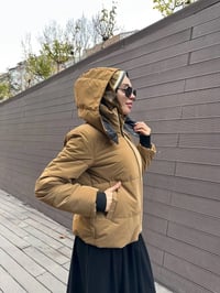Trenç 5795 Camel Ribanalı Kapitone Mont