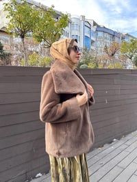 Trenç 7009 Vizon Hakim Yaka Kısa Kürk Kaban
