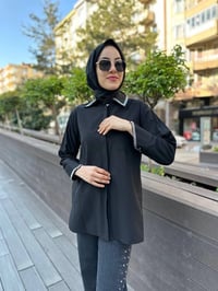Venöve 24SSGOM0017 Siyah Rovigo Gömlek