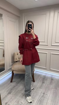 Venöve 26FWSWE0007 Kırmızı Oscar Sweat
