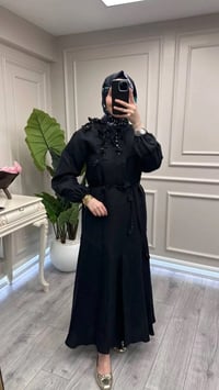 Venöve 26SSELB0002 Siyah Aura Elbise