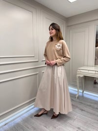 Venöve 26SSELB0003 Kahverengi Demi Elbise