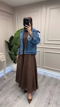 Venöve 26SSELB0025 Kahverengi Reggıe Elbise