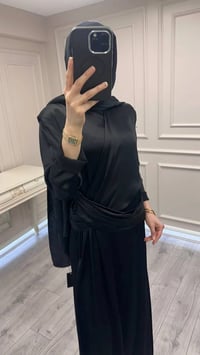 Wennora 1003 Siyah Vatkalı Elbise